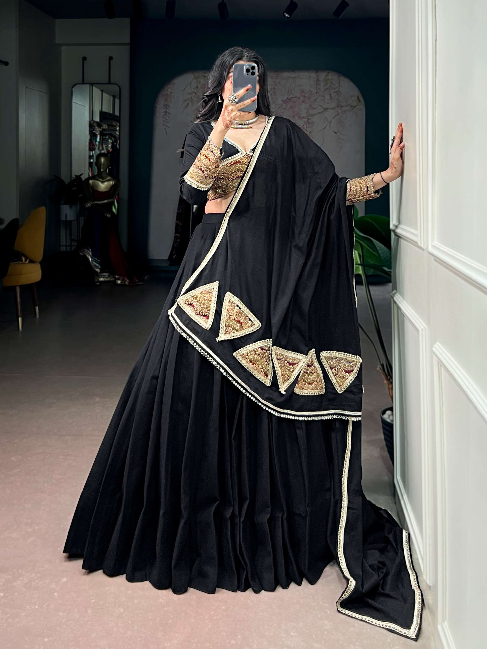 Navratri Collection wear traditional elegance and festive charm Khadi Cotton lehenga choli wholesale in surat 1744 Navratri Collection wear traditional elegance and festive charm Khadi Cotton lehenga choli wholesale in surat 1744